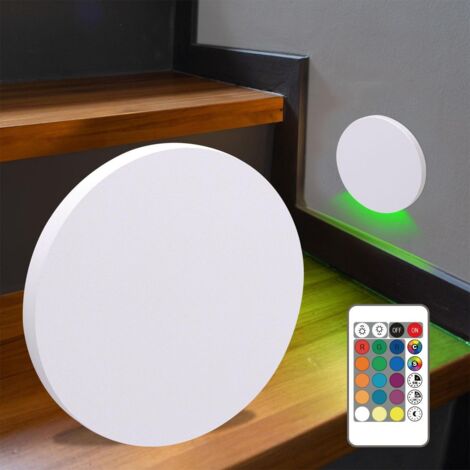 LED Treppenleuchte IP44 rund weiß - Lichtfarbe: RGB+CCT 2W - Lichtaustritt: Kato