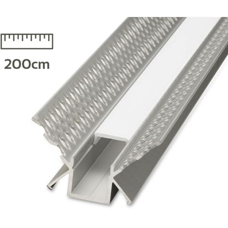 LED Trockenbau Inneneck-Profil eloxiert opal 200cm