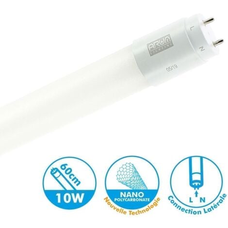 LED Tube Pro Blanc naturel T8 10W 60cm connexion latérale