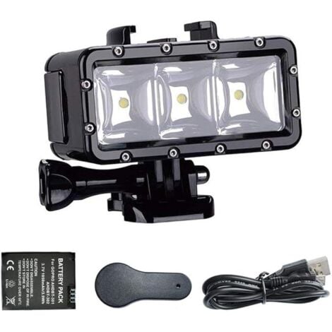 ANDERE Led Unterwasserlicht, Unterwasserlicht, Licht Wasserdicht, Kompatibel mit Gopro Serie, AKASO, Campark, DJI osmo Action-Kamera,Wasserdicht 147ft (45 Meter)