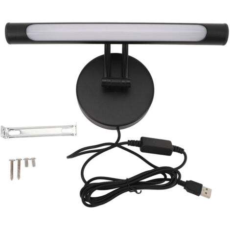 LED Vanity Light Bar 3CCT 3000K to 6000K Stepless Dimmable Multi Angle Adjustment USB Powered Modern Mirror Light 25cm / 9.8in