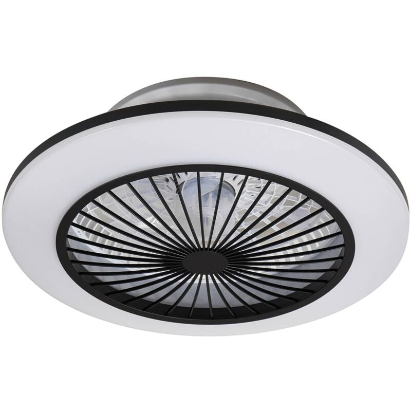 Led Ventilateur de plafond avec lampe à intensité variable 'Mamuti' en aluminium pour salon & salle à manger