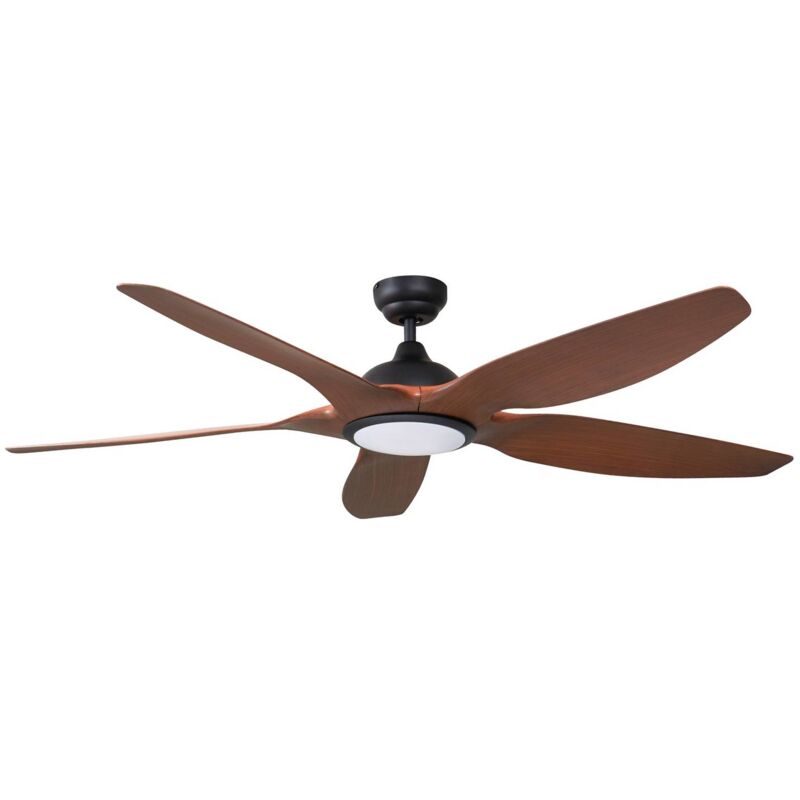 Lucande - led Ventilateur de plafond avec lampe à intensité variable 'Omendo' en métal pour salon & salle à manger