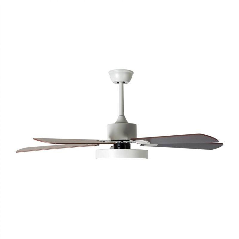 Starluna - Plafonnier Ventilateur de plafond Ventilateur d'ambiance Refroidisseur Lampe de salon, Fer Acrylique Contreplaqué blanc marron,