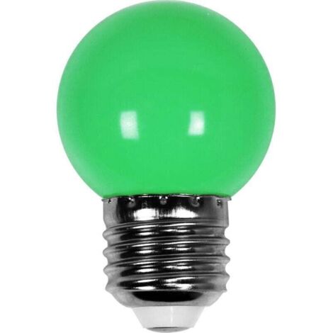 LED verde diseñado para luces de cadena, IP65, 1,5 W, E27 LED verde - 5 cm para luces de cadena, base E27, verde - KZQ