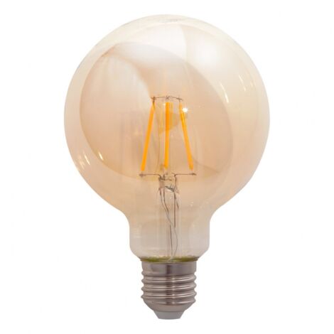 LED Vintage 2200K cálido oro 4W = 30W Globe E27/ES luz instantánea sin mercurio 330lúmenes, a + calificación UV libre