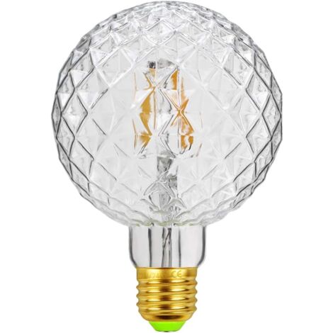 LED-Vintage-Retro-Glühbirnen, 4 W, 220/240 V, E27, dekorative Glühbirne, G95-Kristall