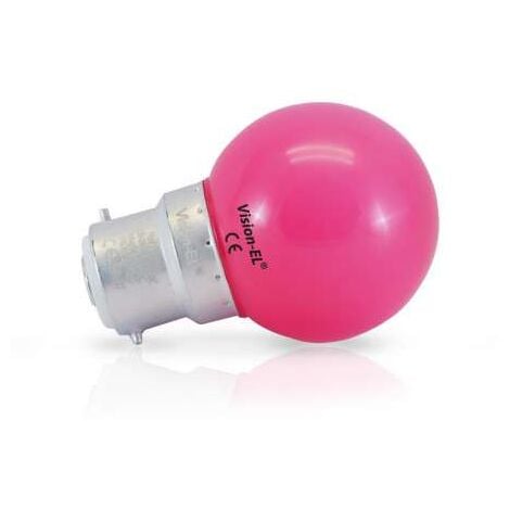 LED VISION-EL 1 W BULB B22 ROSE BOITE