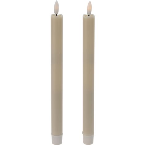LED Wachs-Leuchterkerze 2er Pack