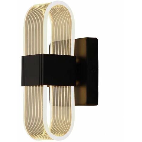 LED Wall Lamp Double Head Wall Lamp Light Luxury Atmosphere Bedroom Bedside Lamps Hotel Room Corridor Stairs Creative Personality Warm Romantic Minimalist Striped Twill Gold N