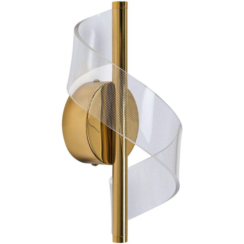 Beliani LED Wall Lamp SARELA Metal Gold, Gold