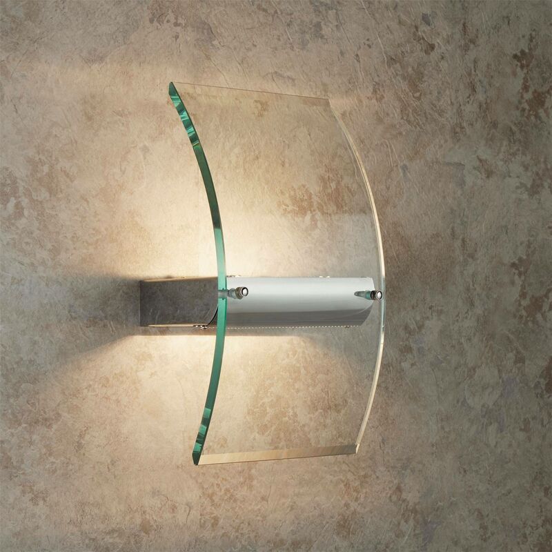 Searchlight Lighting - Searchlight - LED Glass Wall Light Chrome