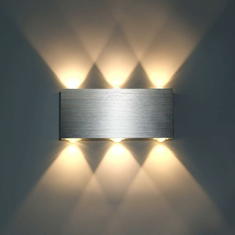 Led Wall Light 18W Indoor Wall Lamp Modern Square Up Down Aluminum Lighting Decoration Light for Bedroom Office Bed Hallway Living Room Hotel Bar