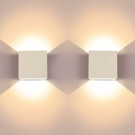 main image of "LED Wall Light, 2 Pcs Indoor Modern Wall Wash Lights, Up and Down Wall Lamp, 6W 3000K LED Wall Sconce, Suitable for Living Room, Bedroom and Hallway, Warm White [Energy Class A++]"