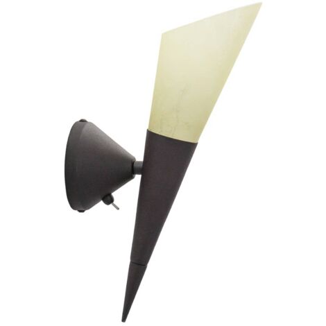 main image of "LED Wall Light 'Alva' (modern) in Brown made of Metal for e.g. Hallway (1 light source, E14) from Lindby | wall lighting, wall lamp"