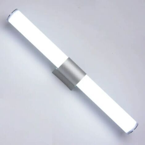 LED wall light for bathroom mirror, metal and glass, E14 bathroom light fixture with electrical plug