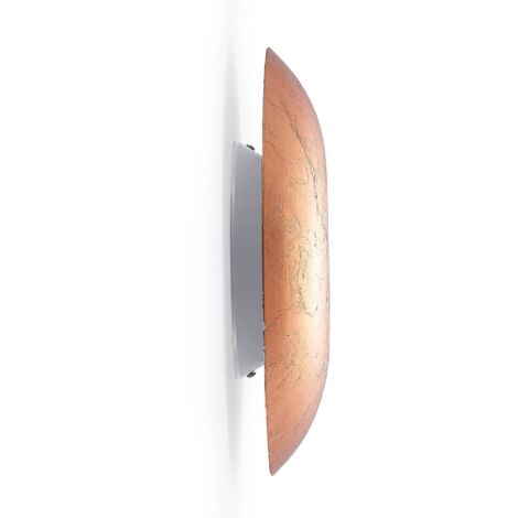 main image of "LED Wall Light 'Illuma' (modern) in Copper made of Metal (1 light source,) from Lindby | wall lighting, wall lamp"