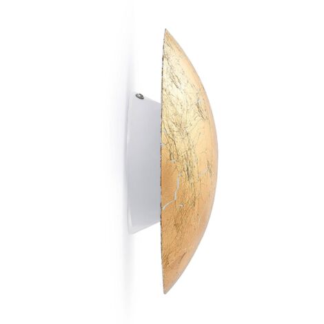 main image of "LED Wall Light 'Illuma' (modern) in Gold made of Metal (1 light source,) from Lindby | wall lighting, wall lamp"