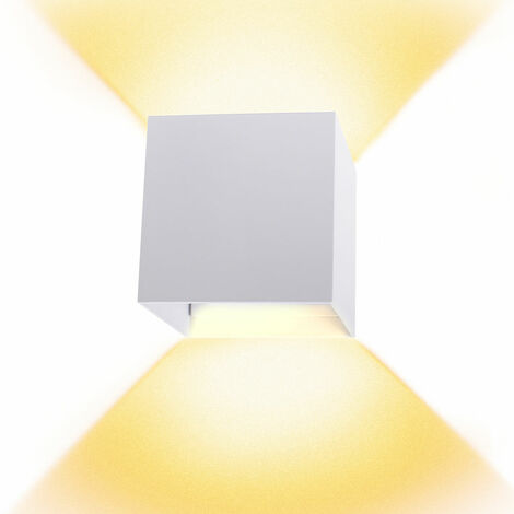 LED Wall Light Indoor Modern 12W Aluminum Wall Lamp Sconce Fixtures for Living Room Bedroom (White, Warm White)