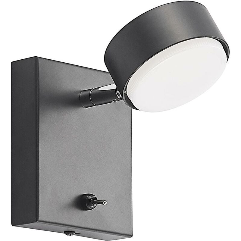 Lindby - Wall Light Kaylou (modern) in Black made of Metal for e.g. Living Room & Dining Room (1 light source, GX53) from matt black
