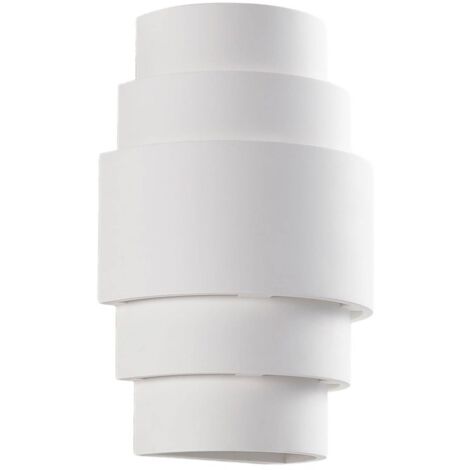 main image of "LED Wall Light 'Marit' (modern) in White made of Plaster/Clay for e.g. Living Room & Dining Room (1 light source, E14) from Lindby | wall lighting, wall lamp"