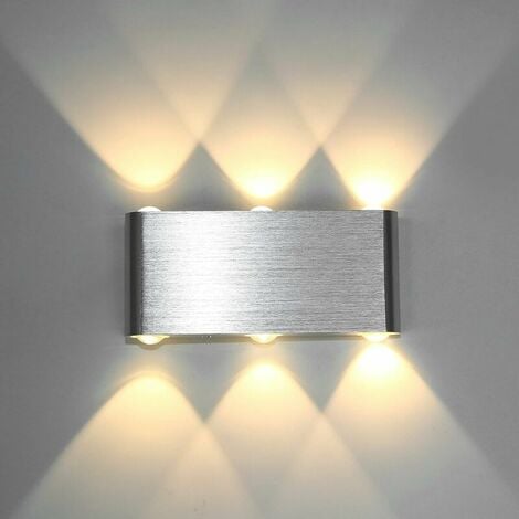 LED Wall Light  Modern Led Wall Sconce Light Aluminium Spot Light Night Lamp for Living Room, Bedroom, Hall, Staircase, Pathway, Lighting Indoor Up Down (Light Color: Warm White, Wattage: 6W)