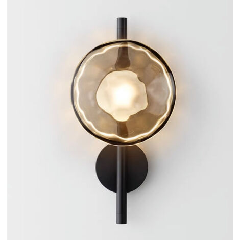 LED Wall Light Modern Vintage Decorative Round Glass Wall Lamp for Dining Room Living Room Bedroom Corridor 85‑265V