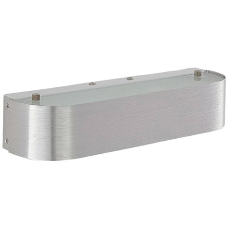 main image of "LED Wall Light 'Nika' (modern) in Silver made of Metal for e.g. Bedroom (1 light source, E14) from Lindby | wall lighting, wall lamp"