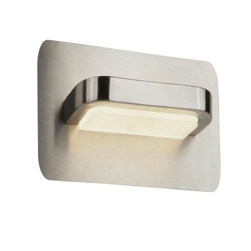 Searchlight Lighting - Searchlight - Integrated LED 1 Light Wall Satin Nickel, Frosted, White