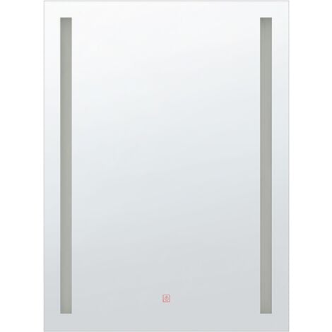 LED Wall Mirror 70 x 90 cm Silver MARTINET