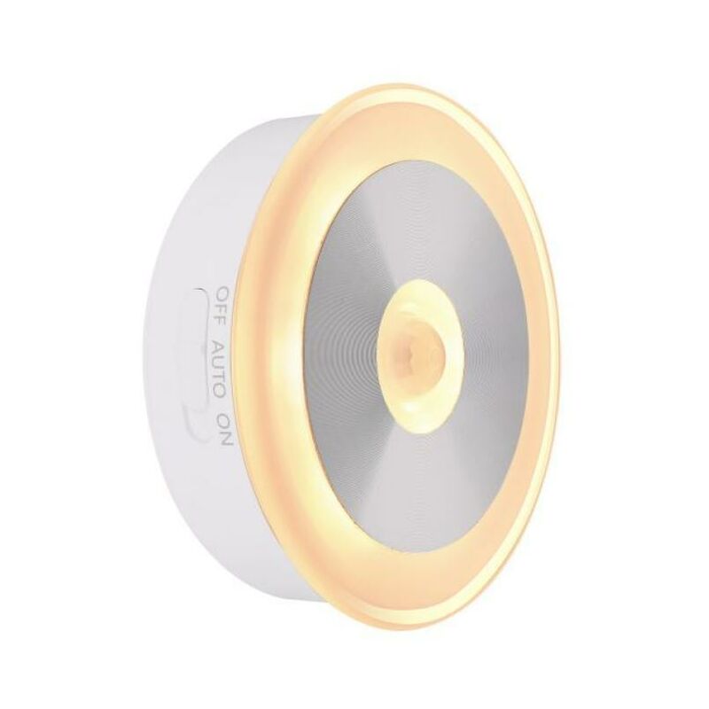 Image of Globo - Mini applique da parete con sensore di movimento konrad, , con lampadina led inclusa, luce bianca calda 3000k, plastica satinato,