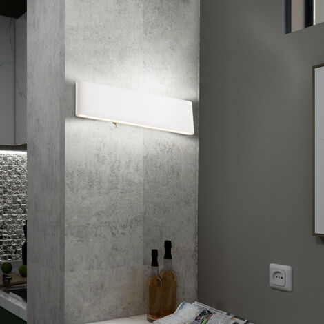 LED Wand Lampe Leuchte Up Down Beleuchtung Aluminium Opal Schalter Schlaf Zimmer