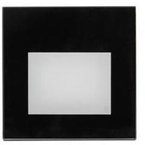 LED-Wandeinbauleuchte für Gerätedosen, eckig, schwarz - 75 x 50 mm
