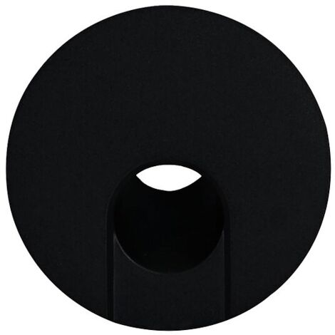LED-Wandeinbauleuchte für Gerätedosen, rund, schwarz - 75 x 48 mm