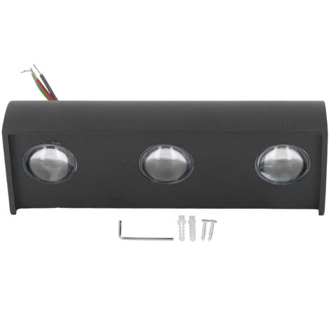 LED-Wandleuchte, 3 LEDs, 3 W, warmweißes Licht, wasserdicht (IP65), robustes Aluminium, modernes Design