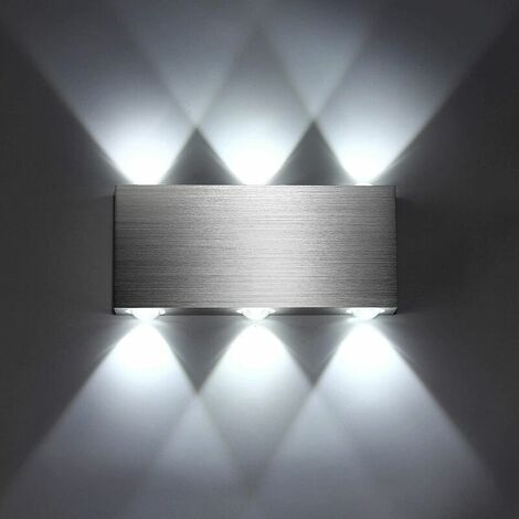 Led Wandleuchte 6W Moderne Innenwandleuchte Quadratisch Aluminium Dekorative Beleuchtung Kaltweißes Licht