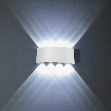 LED Wandleuchte 8W Up Down Industrial für Schlafzimmer Korridor Weißes Licht - Weiß