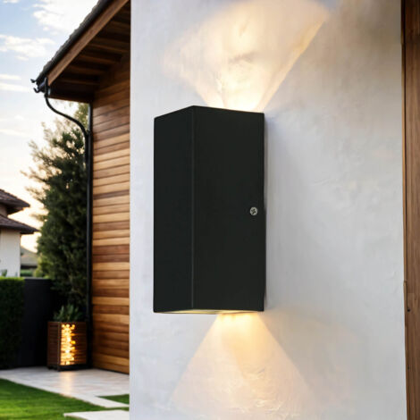 LED Wandleuchte Anthrazit außen IP44 Up Down Lampe