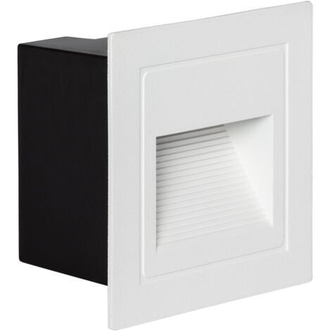 LED Wandleuchte Außen – 2W, Eckig, IP65, Für Garten, Fassade & Bad, In Weiß