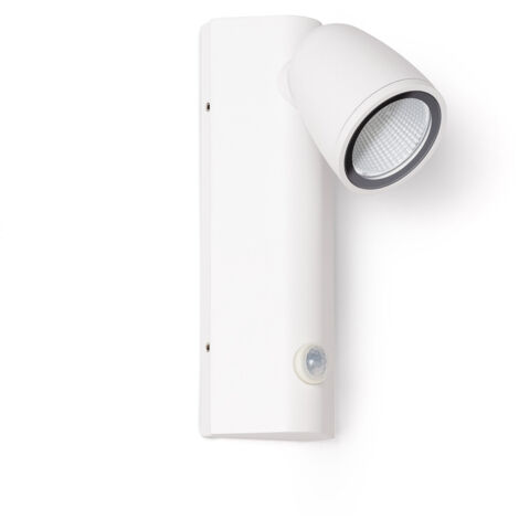 LED Wandleuchte Außen 6W Aluminium mit Bewegungssensor Abel Weiß