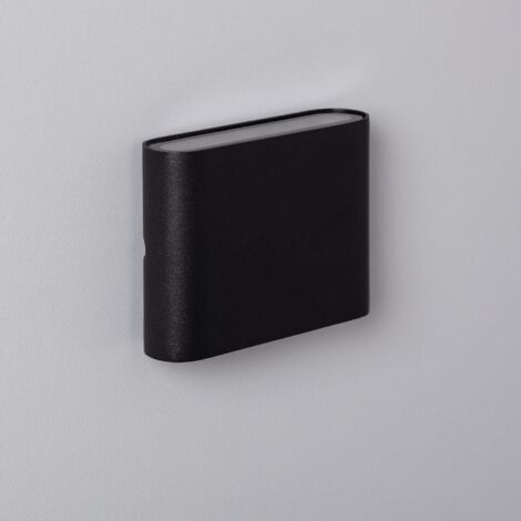 LED-Wandleuchte Aussen 6W Aluminium Quadratisch Doppelseitige Beleuchtung Luming Schwarz 2700K Warmweiß