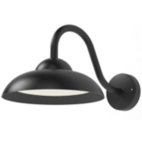 LED Wandleuchte außen Aluminium 25 cm breit IP54 Schwarz 3000 K warmweißes Licht 640 lm Modern