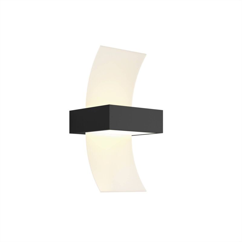 Lucande - Gebogene LED-Außenwandleuchte Skadi