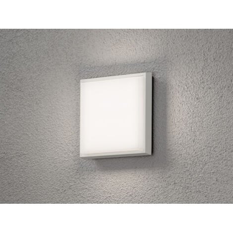 LED Wandleuchte / Deckenleuchte CESENA eckig, Alu weiß, 10 Watt, 900 Lumen