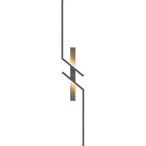 LED-Wandleuchte für den Innenbereich, 80 cm, 12 W, moderne Acryl-Wandleuchte mit warmweißem Licht (3000 K), Schwarz
