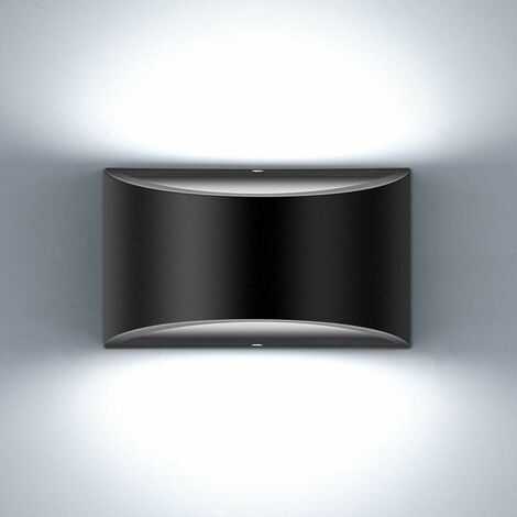 LED-Wandleuchte für den Innenbereich, verstellbare Beleuchtung, schwarze Wandleuchten, moderne 10-W-Leuchte, an der Wand montierte Up-Down-Aluminium-Wandleuchten, kaltweiß