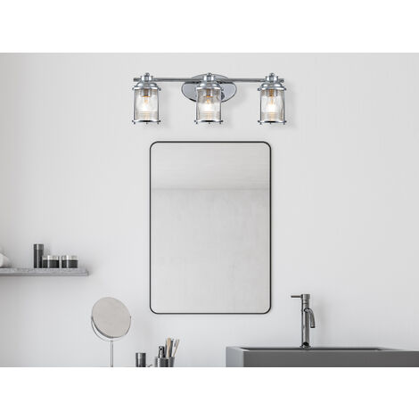 LED Wandleuchte in Chrom für Badezimmer & Wohnraum, Breite 61cm