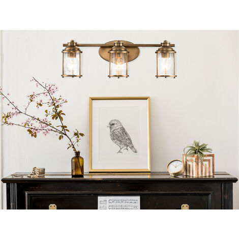 LED Wandleuchte in Messing für Badezimmer & Wohnraum, Breite 61cm