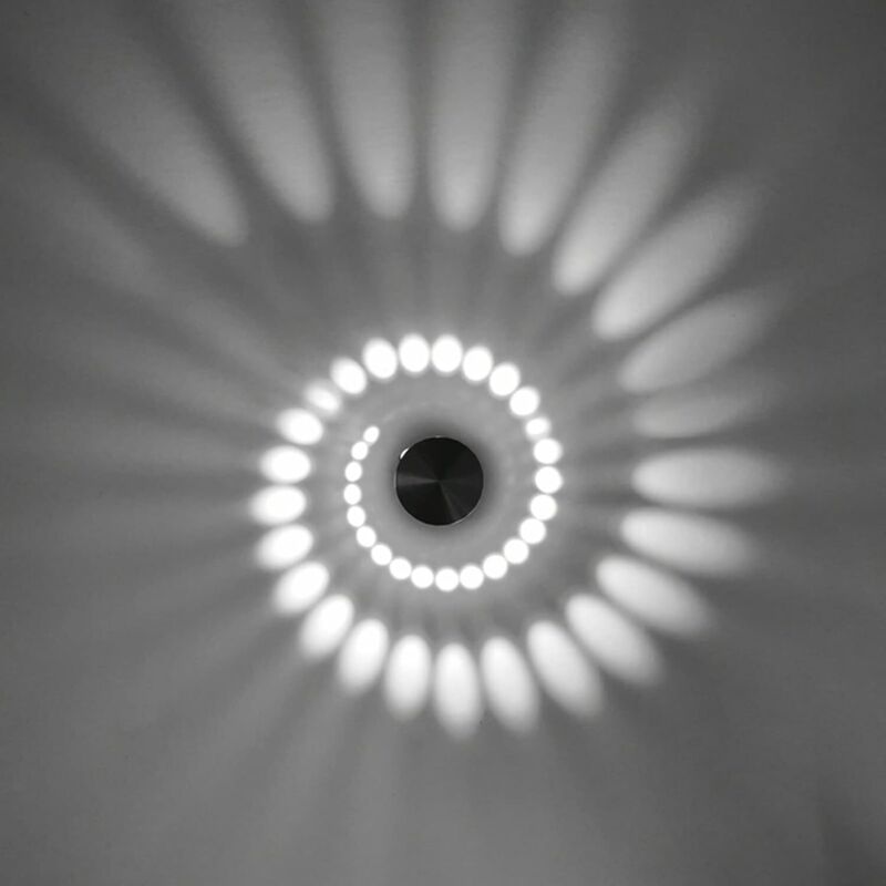 LED Wandleuchte Innen Aluminium Modern Wandlampe für Schlafzimmer Wohnzimmer Flur 3W Kaltweiss