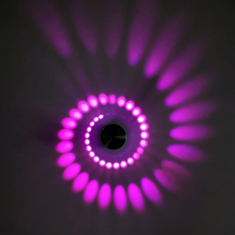 LED Wandleuchte Innen Aluminium Modern Wandlampe für Schlafzimmer Wohnzimmer Flur - 3W Violettes Licht
